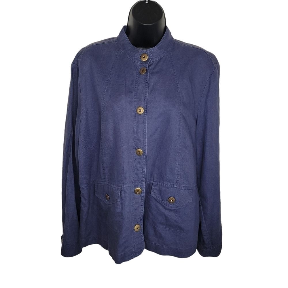 Amber Sun linen blend light weight jacket size xl